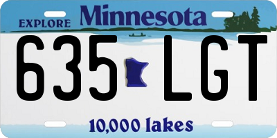 MN license plate 635LGT