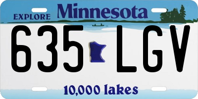 MN license plate 635LGV