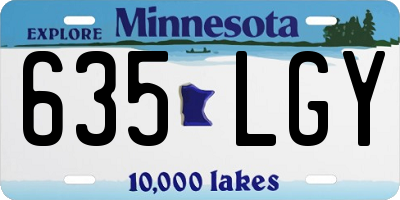 MN license plate 635LGY