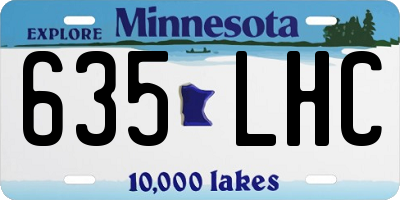 MN license plate 635LHC