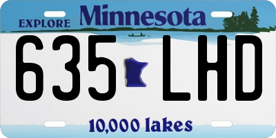 MN license plate 635LHD