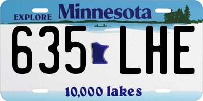 MN license plate 635LHE
