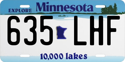 MN license plate 635LHF