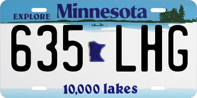 MN license plate 635LHG