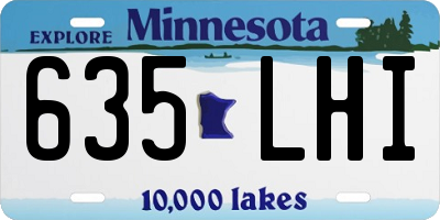 MN license plate 635LHI