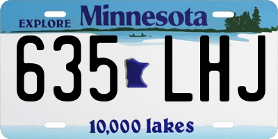 MN license plate 635LHJ