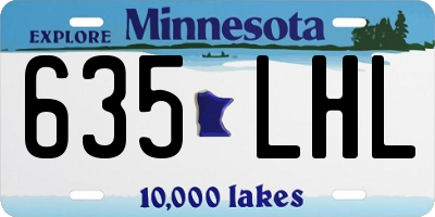 MN license plate 635LHL