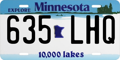 MN license plate 635LHQ