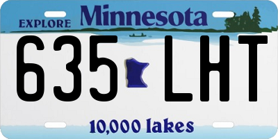 MN license plate 635LHT