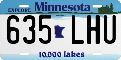 MN license plate 635LHU