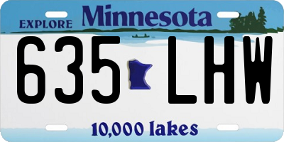 MN license plate 635LHW