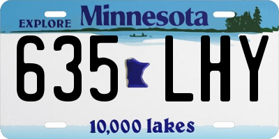 MN license plate 635LHY