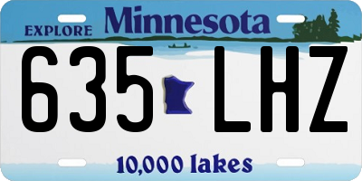 MN license plate 635LHZ