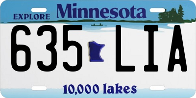 MN license plate 635LIA