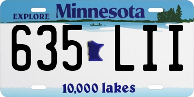 MN license plate 635LII