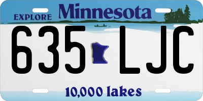 MN license plate 635LJC
