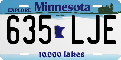 MN license plate 635LJE