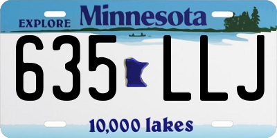 MN license plate 635LLJ