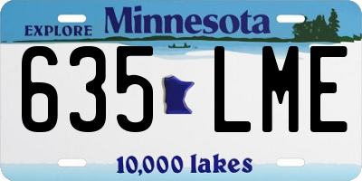 MN license plate 635LME