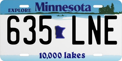 MN license plate 635LNE