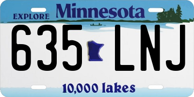 MN license plate 635LNJ