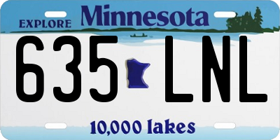 MN license plate 635LNL