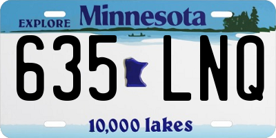 MN license plate 635LNQ