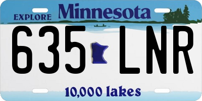 MN license plate 635LNR