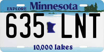 MN license plate 635LNT