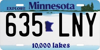 MN license plate 635LNY