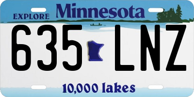 MN license plate 635LNZ