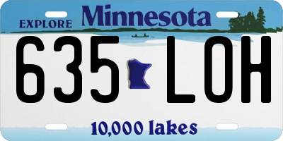 MN license plate 635LOH