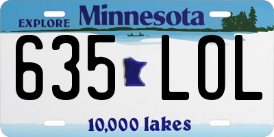MN license plate 635LOL
