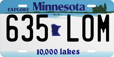 MN license plate 635LOM