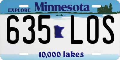 MN license plate 635LOS
