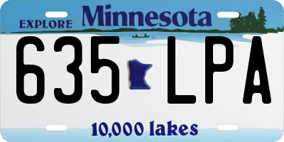 MN license plate 635LPA