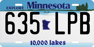 MN license plate 635LPB