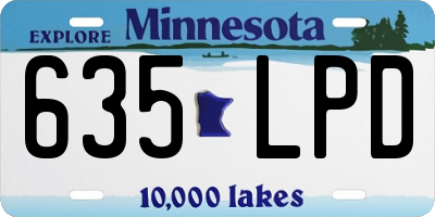 MN license plate 635LPD