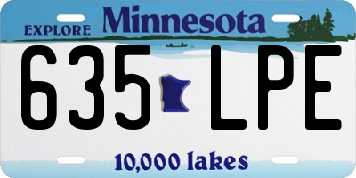 MN license plate 635LPE
