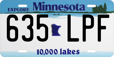 MN license plate 635LPF
