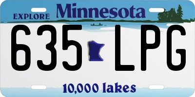 MN license plate 635LPG