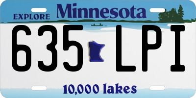 MN license plate 635LPI