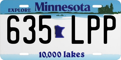 MN license plate 635LPP
