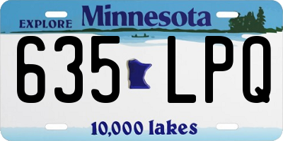 MN license plate 635LPQ