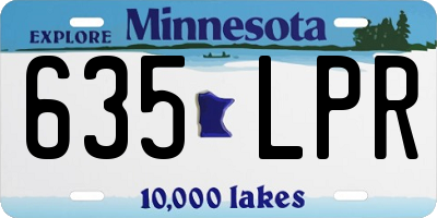 MN license plate 635LPR