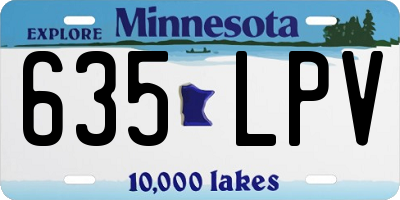 MN license plate 635LPV