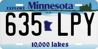 MN license plate 635LPY