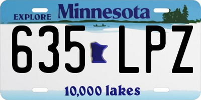 MN license plate 635LPZ