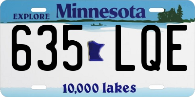 MN license plate 635LQE