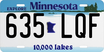 MN license plate 635LQF